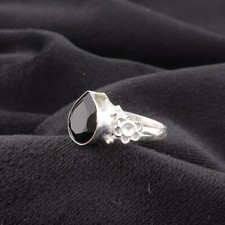 Black Onyx Gemstone 925 Sterling Silver Ring Handmade Jewelry Ring For Gift