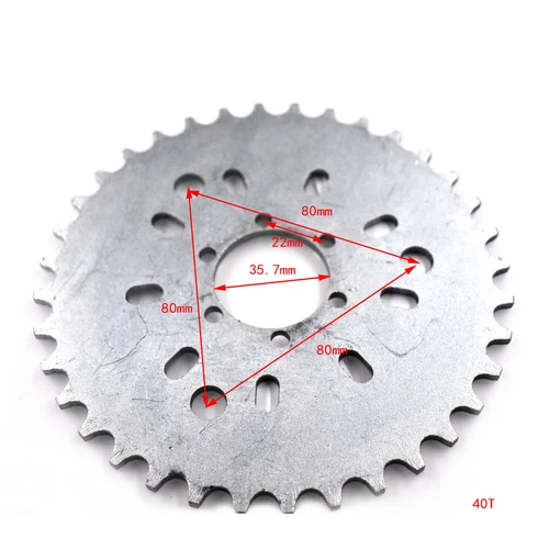 32-44T Sprocket /1.5" Adapter For 415 chain 49cc 50cc 66cc 80cc Motorized Bike - Picture 8 of 27