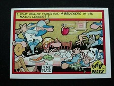 1976 Funky Facts Baseball Card # 20 All in the Family (EX)