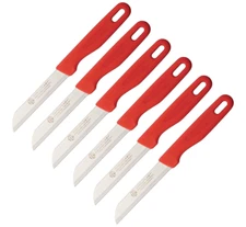 6 PACK Top Cutlery Kitchen Paring Knife 3.5" 1.4034 Steel Blade Synthetic Handle