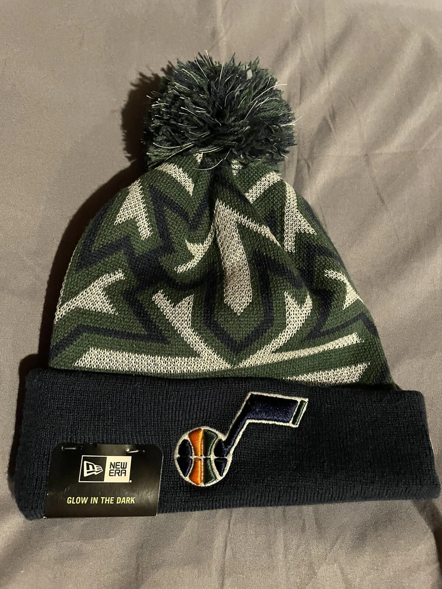 Utah Jazz New Era Knit Hat Cap Glowflake Snow Flake Glow In The
