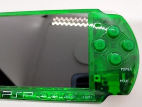 Sony PSP-3000 Playstation Portable Handheld Console Clear Green Customized