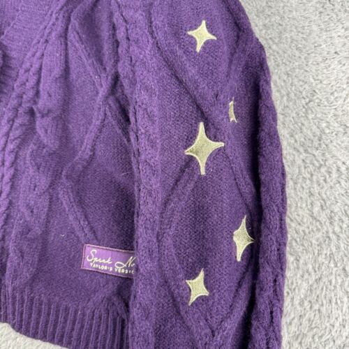 Taylor Swift Speak Now Taylor’s Version Cardigan Women's M/L Purple Cable-Knit - Picture 3 of 13