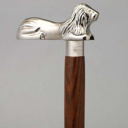 WALKING STICK, Lion Nickle Walking Cane for Men's and Women’s Handmade ,GIFT - Picture 3 of 4