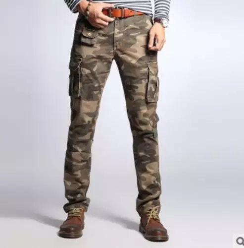 Herren Cargo Militär Hose Arbeiterhose Baumwolle Freizeit Slim Fit Tasche Skinny - Bild 13 von 47