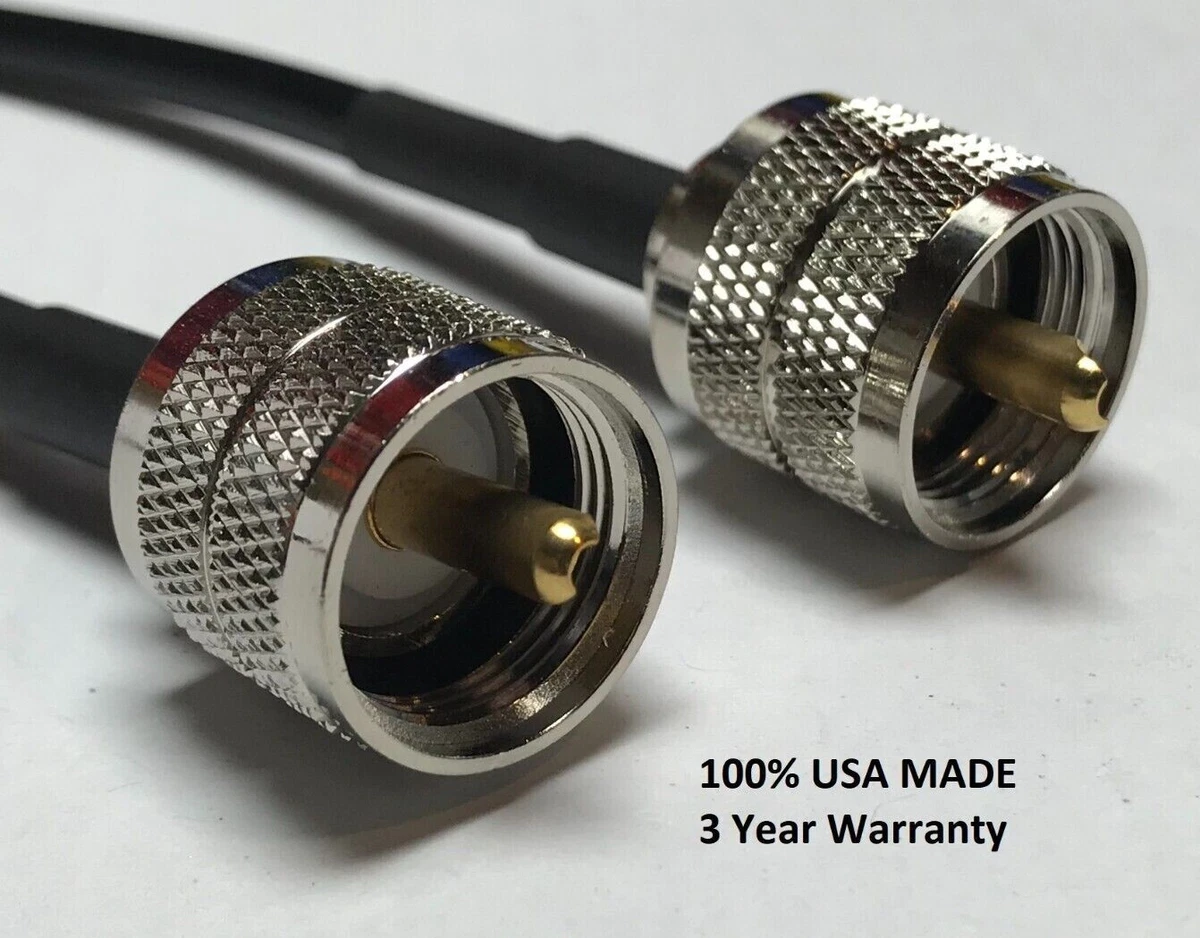 Câble Coaxial PL-259 Mâle Vers Mâle - Faible Perte - UHF - 200g - NEUF
