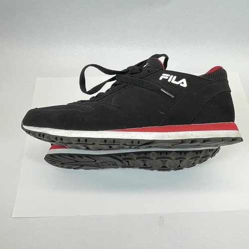 Fila schwarz rot Schnürschuhe Turnschuhe Herren Größe 7,5 Wildleder sportlich Freizeitschuh Retro " - Bild 12 von 13
