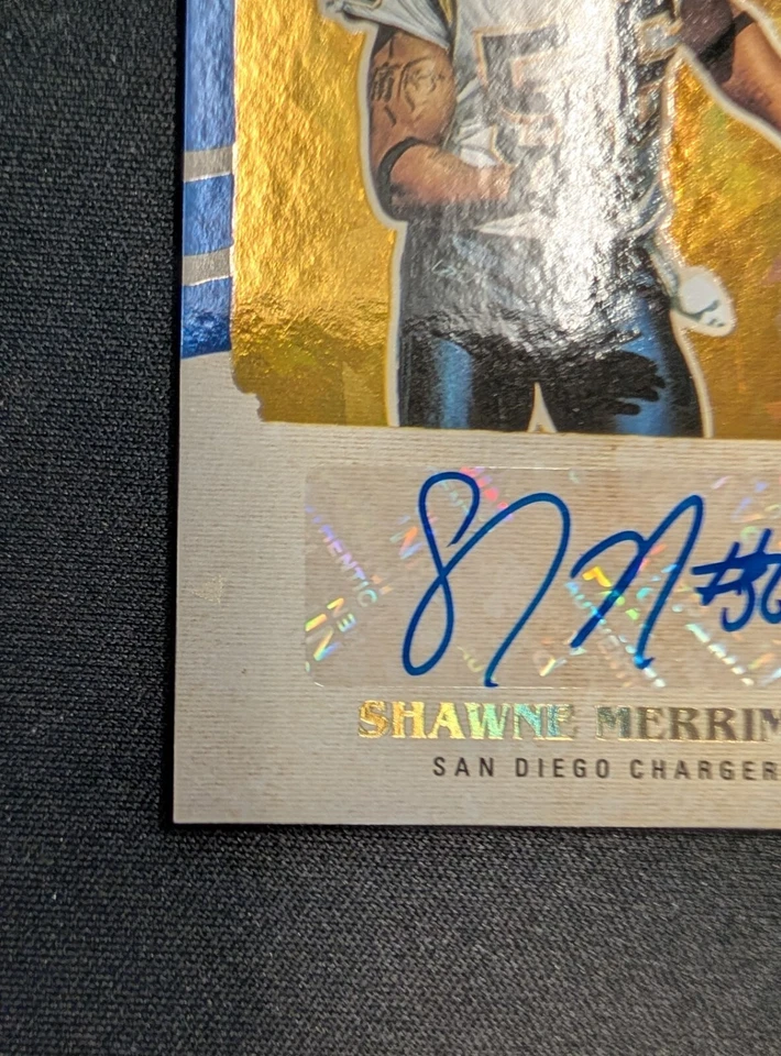 2021 Donruss Gridiron Greats #1 Shawne Merriman Autograph- LA San Diego Chargers - Image 4 of 4