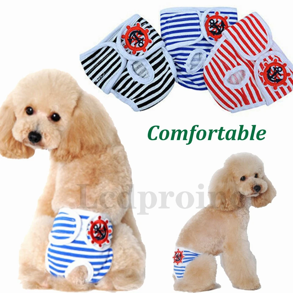 Pet Dog Puppy Diaper Pants Female Nappy Physiological Sanitary Panties Underwear - Image 2 of 4