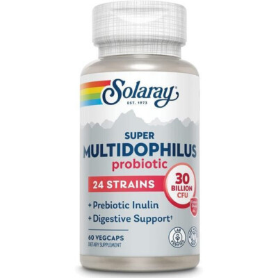 Solaray Super Multidophilus Probiotic 30 Billion Cfu 60 Veg Caps