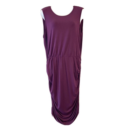 ruched sleeveless sheath dress size 