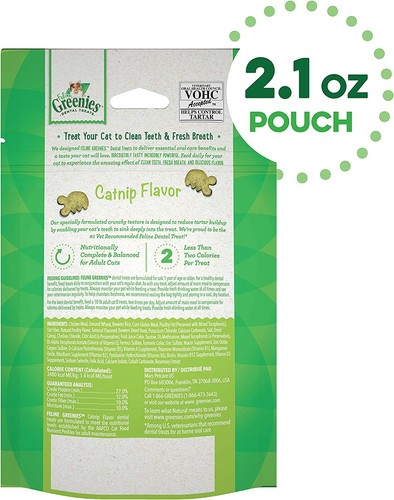 Greenies Feline Dental Cat Treat Three Flavour 60G Bag, One Size - Picture 5 of 14