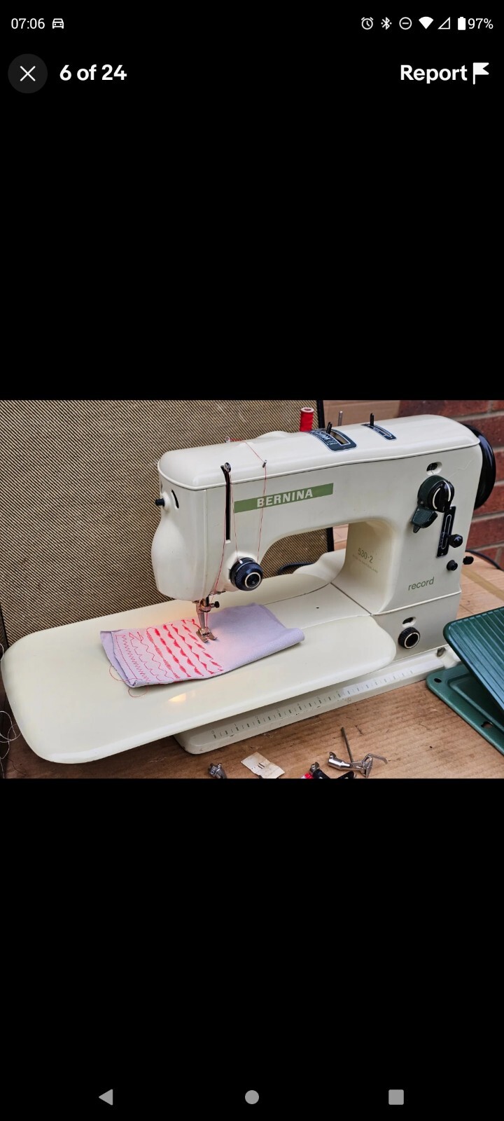 Vintage Bernina 5302 Record automatic Zig Zag Electric FreeArm Sewing