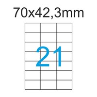10 Blatt 70X42,3 Mm Weisse Aufkleber Luma 210 Etiketten 70X42 Klebepapier A4
