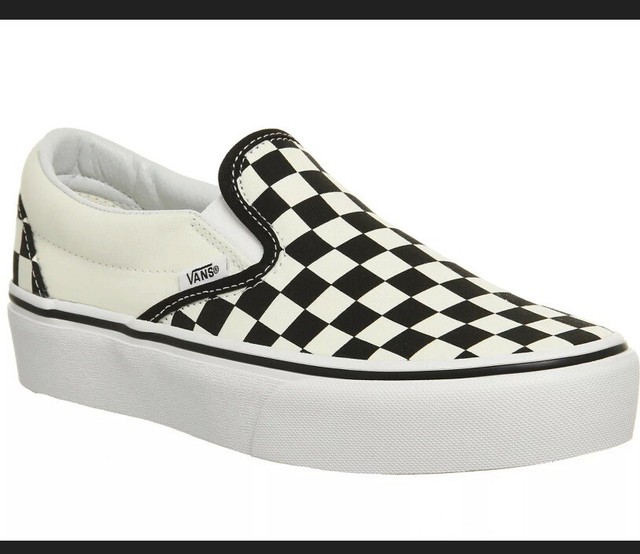 black and white checkered vans sale
