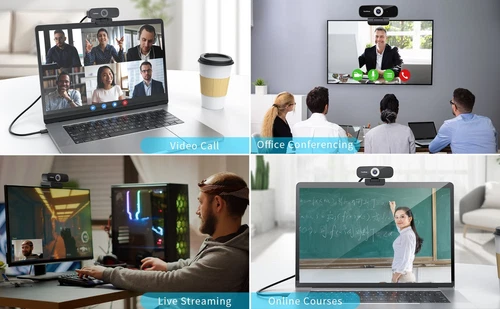 4k/1080p Webcam Streaming with Microphone for Desktop Computer Software USB LOT