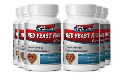 Red Rice - Organic Red Yeast Rice 600mg - Reduce Levels Of Bad Cholesterol 6B