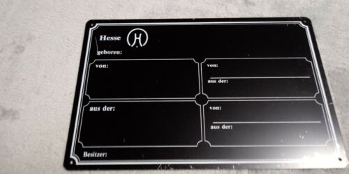 Stallschild, Stalltafel, Boxenschild Schild schwarz weiß Brandzeichen Metall/Alu - Bild 97 von 108