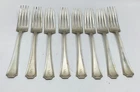 Gorham Fairfax Sterling Silver Dinner Forks 7.25" Set 8 Piece Monogrammed