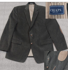 Chaps Blazer Mens 42R Brown Corduroy Elbow Patches Sport Coat Jacket Classic