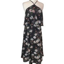 Urban Outfitters Kimchi Blue floral print black midi dress Size - 0 NWT