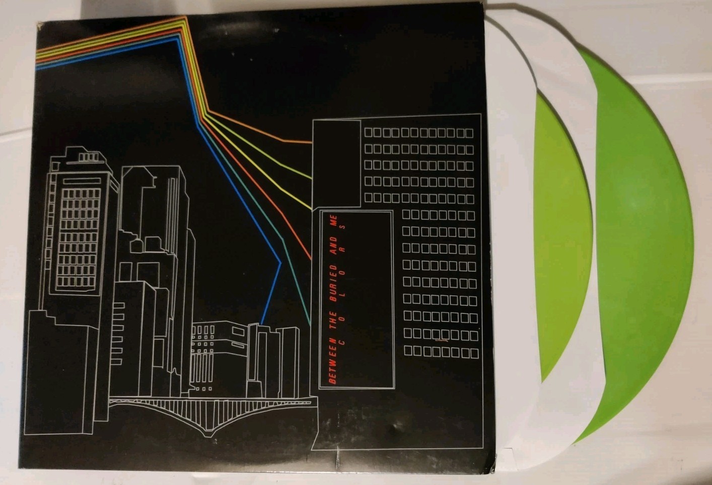BETWEEN THE BURIED AND ME - Colors Vinyl Record LP NEON GREEN FIRST PRESSING image 2