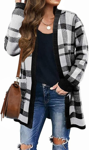 Womens Fall Winter Long Sleeves Open Front Knitted Sweater Cardigan Coat Outwear
