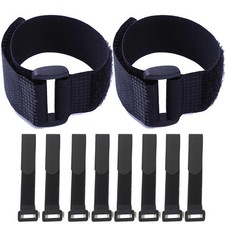 HUAPX Fastening Hook and Loop Cable Straps,10Pack Black 1" x 16",