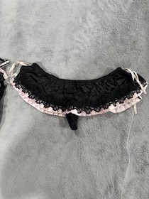 Y2K Victoria&rsquo;s Secret Sexy Little Things Black Pink Corset Bustier & skirt 34