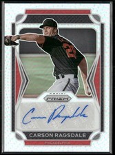 Carson Ragsdale 2021 Prizm Draft Picks Silver Holo Prizm #AU-RA
