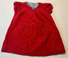 Rotes kurzarm Cord Kleid - Größe: 86 - Marke: Baby Boden