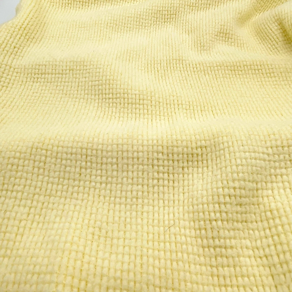 Manta Térmica Bebé Morgan Vintage Amarillo Tejido Waffle Nylon Borde Acogedora EE. UU. Foto 3 de 4