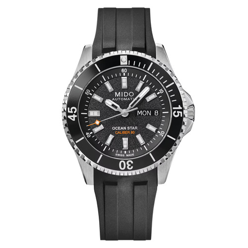 *BRAND NEW* Mido Ocean Star Black Dial Rubber Strap Men's Watch M0269301705100