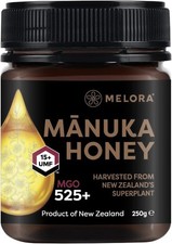 Melora Genuine Manuka Honey - 525 MGO, 250g - 15+ UMF - 100% Pure & Traceable H