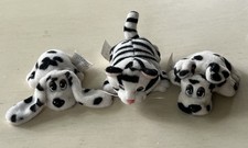 Vintage 3 Mini Pound Puppies Plush Lot of 3 Gabloob Toys 2 Dogs 1 Cat