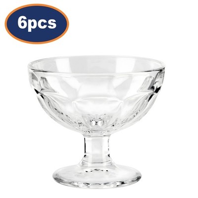 Glas Dessertschalen 6er Set Premium Klar Eisbecher Kleinigkeit Puddingglas