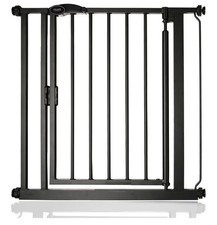 Safetots Pressure Fit Self Closing Stair Gate, 75cm - 82cm, Matt Black, Auto Clo