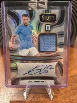 2024-25 Panini Select Serie A Autographed Memorabilia Ciro Immobile Silver Prizm