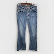 Big Star Maddie Bootcut Mid Rise Jeans Women s 30L Blue Medium Wash Thick Stitch