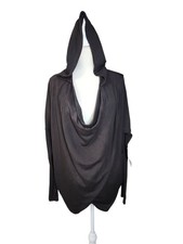 NWT Athleta Purana Wrap Hooded Sweatshirt Bla...