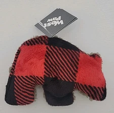 West Paw Original Mini Merry Grizzly Paid Squeaky Dog Toy