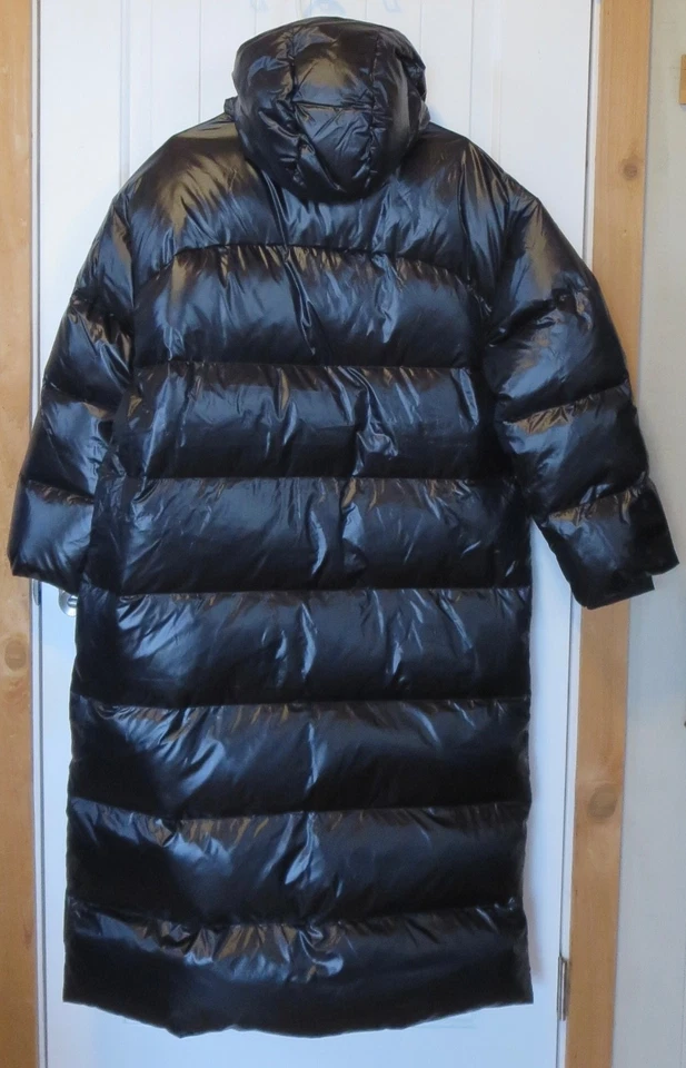 Nike Air Jordan Down Parka (Size M) Puffer Jacket X-Long Hood Black FV7143-010 - Image 3 of 4