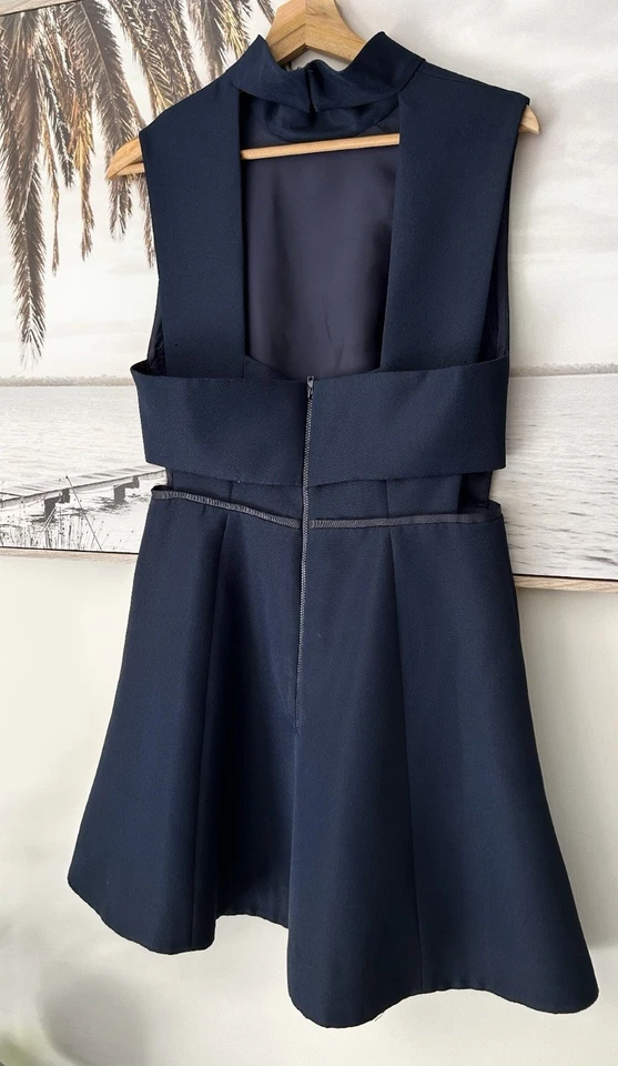 CAMILLA & MARC Vaporware French Navy A Line Skater Dress Size 12 10 - image 3 of 4