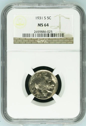 1931 S Buffalo Nickel NGC MS-64
