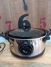 Cookworks Signature 3.5L Slow Cooker MD-THH35 Silver & Black Ceramic Lin&egrave;r