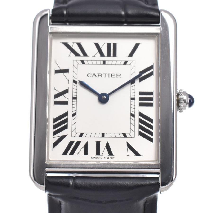 Cartier Tank Solo LM W5200003 Stainless Steel Silver Dial Quartz Men's #AOHW3138