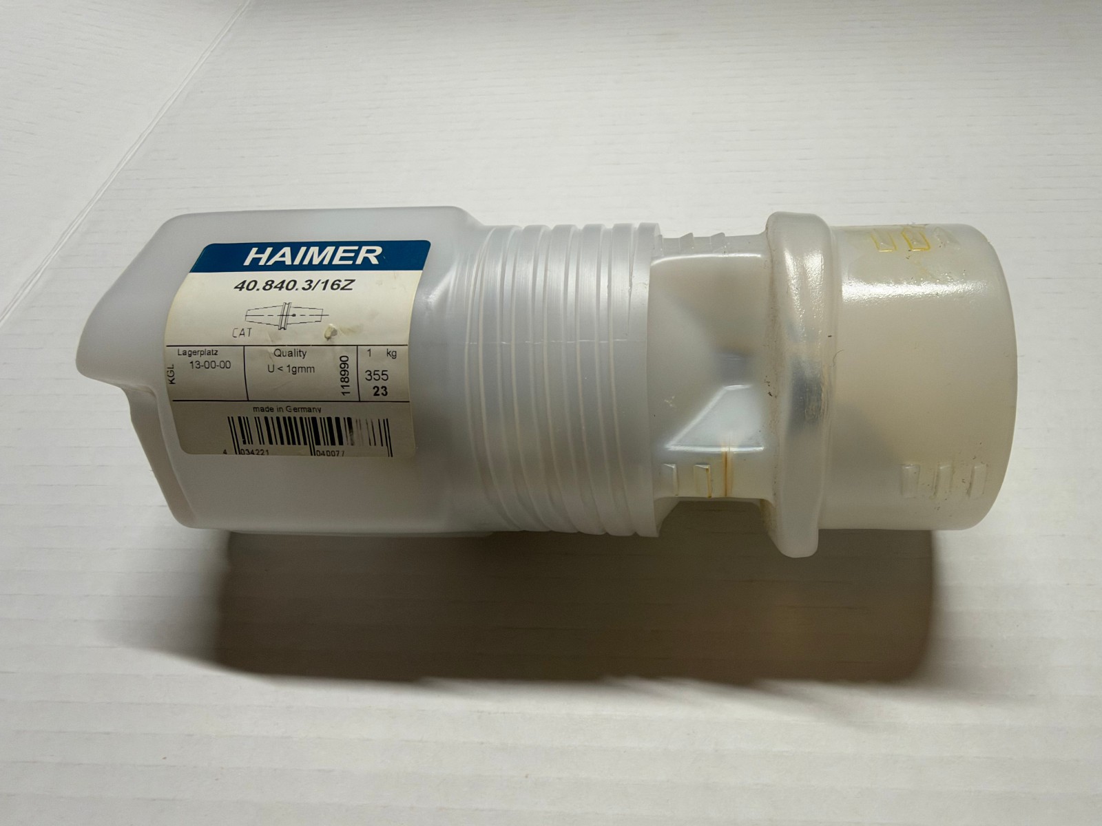 HAIMER 40.840.3/16Z Shrink-Fit Tool Holder & Adapter: CAT40 Taper Shank, 0.1875"