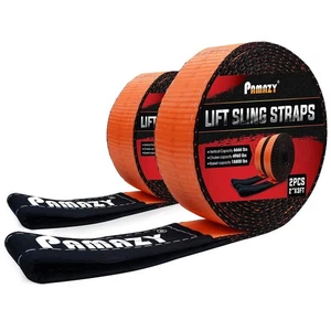 2 Pack 2”x3FT Supper Sturdy Lift Sling Straps 18800 Pound Capacity Heavy Duty... - Picture 1 of 2