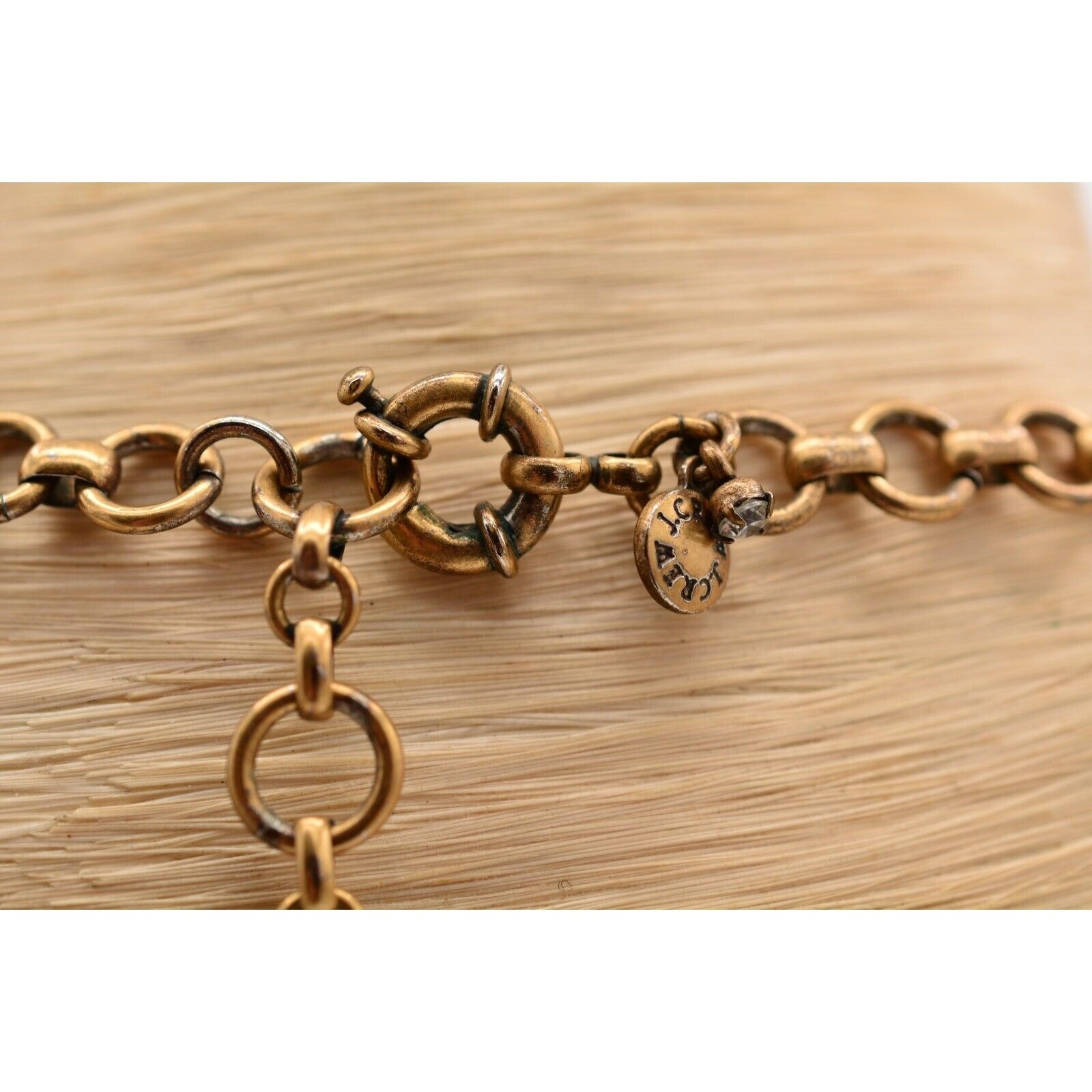 J.Crew Statement Necklace Rhinestone Crystal Anti… - image 11