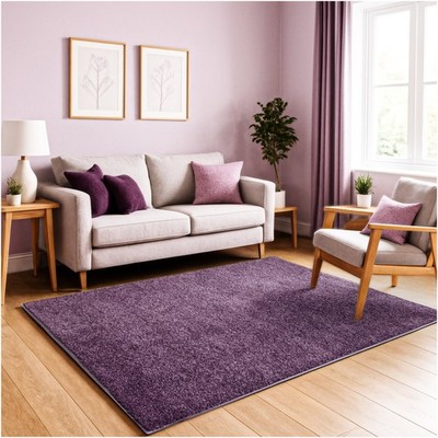 Koeckritz Modern Soft Violet Purple Area Rug - Living Room, Bedroom, Glam Décor